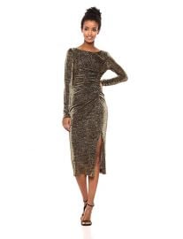 Rachel Zoe Lovey Metallic Jersey Midi Dress at Amazon